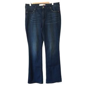 Vintage America Womens 12 / 31 Vintage Boot-Y Jeans Dark Wash Bootcut Embroidery